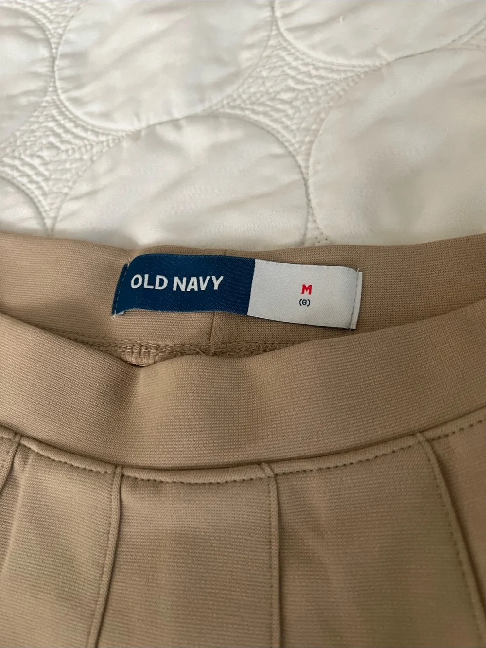 Girls Old Navy Pleated Khaki School Skort - Tan